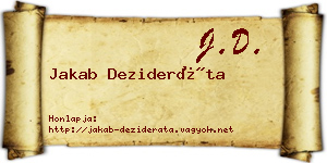 Jakab Dezideráta névjegykártya