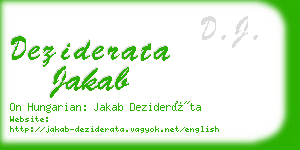 deziderata jakab business card